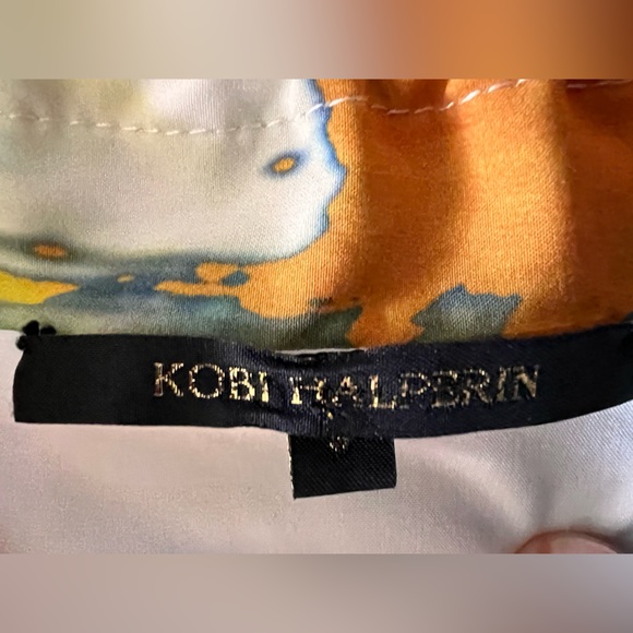 KOBI HALPERIN Small Shari Front Zip Vest Watercolor Print Original $395 - Picture 6 of 9